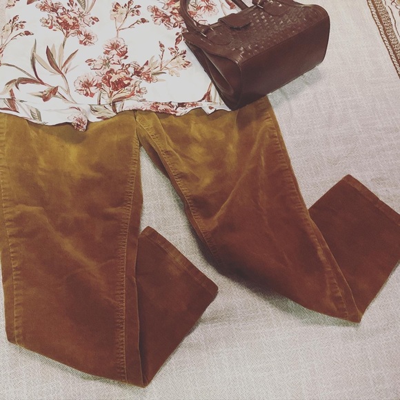 Pennington slightly curvy Carmel brown corduroy pants - Picture 4 of 4